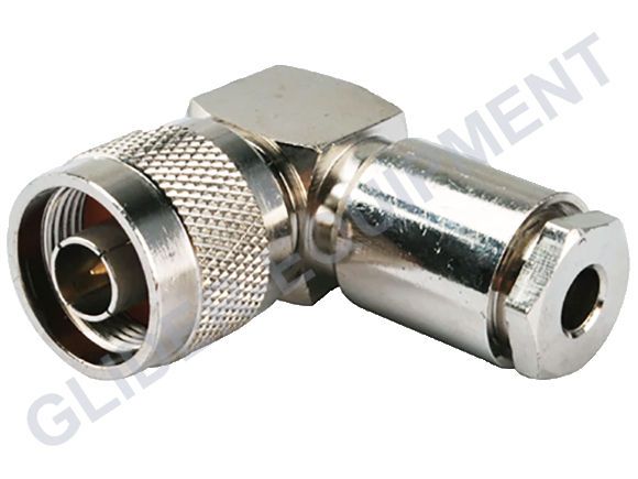 N male clamp Koax Stecker Rechten Winkel RG58, AC5, RG142, RG400 [CX-5023]